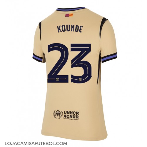 Camisa de Futebol Barcelona Jules Kounde #23 Equipamento Secundário Mulheres 2025-26 Manga Curta